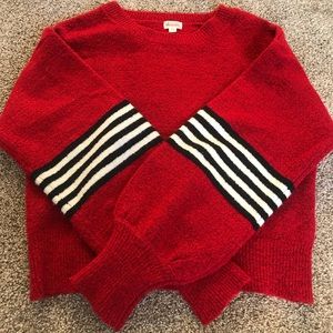 Red Balloon Sleeve Sweater